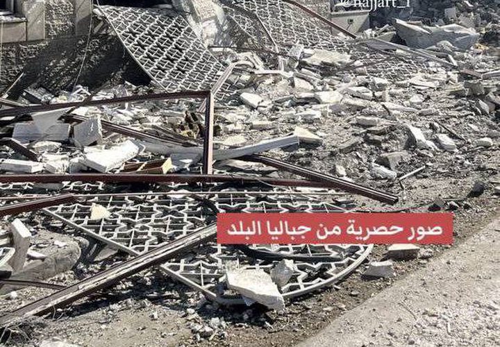 أثار الدمار الكبير الذي خلّفه عدوان الإحتلال المتواصل على جباليا شمال القطاع