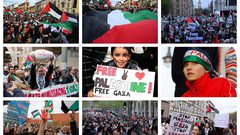 مظاهرات في مدن وعواصم عالمية منددة بالعدوان على قطاع غزة