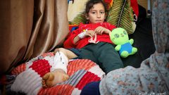 أطفال أصيبوا في غارات الاحتلال على غزة