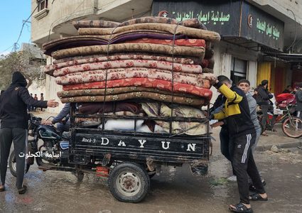 اخلاء سكان بعض المناطق من شمال النصيرات بعد تهديدات الاحتلال لهم