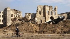 آثار الدمار الذي خلّلفه قصف الاحتلال في بعض الأماكن الأثرية بغزة