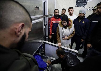 من وداع الشهداء الستة الذين ارتقوا بعد قصفهم من قبل الاحتلال في جنين