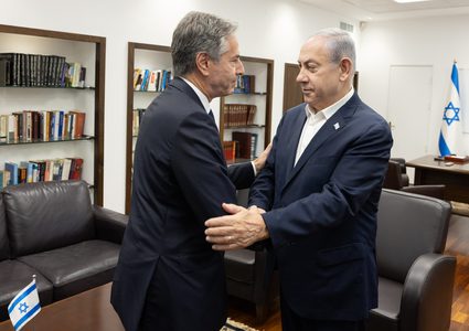 بلينكن يؤكد على تجنب إيذاء المدنيين بغزة خلال لقائه مع نتنياهو في تل أبيب