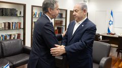 بلينكن يؤكد على تجنب إيذاء المدنيين بغزة خلال لقائه مع نتنياهو في تل أبيب