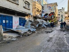 آثار الدمار الذي خلفه جيش الاحتلال في مخيم نور شمس طولكرم