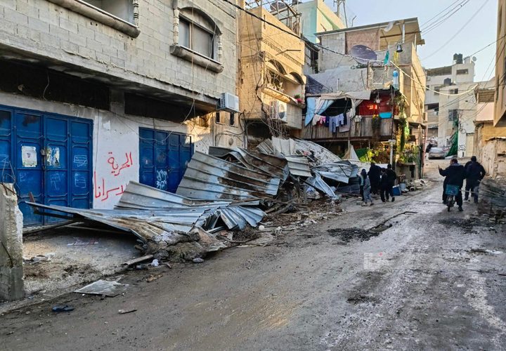 آثار الدمار الذي خلفه جيش الاحتلال في مخيم نور شمس طولكرم