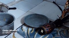 آثار الخراب داخل أحد المنازل التي داهمتها قوات الاحتلال في البلدة القديمة بنابلس