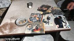 الدمار الذي خلفته قوات الاحتلال داخل مقهى بعد تفجيره في البلدة القديمة بنابلس