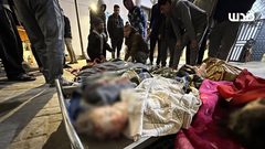 شاهد| 10 شهداء غالبيتهم أطفال وعدد من الجرحى إثر قصف الاحتلال لمنزل يأوي نازحين