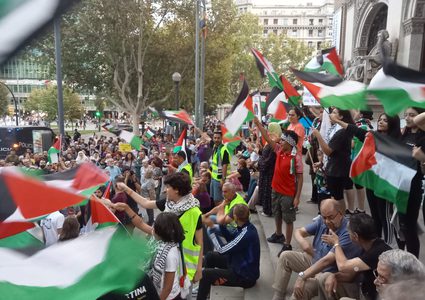 مُظاهرة حاشدة في دبلن ضد جرائم اسرائيل بحق شعبنا الفلسطيني