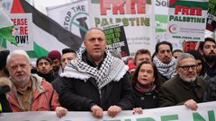 تظاهرة حاشدة في لندن تضامناً مع فلسطين