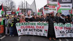 تظاهرة حاشدة في لندن تضامناً مع فلسطين