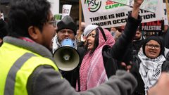 تظاهرة حاشدة في لندن تضامناً مع فلسطين