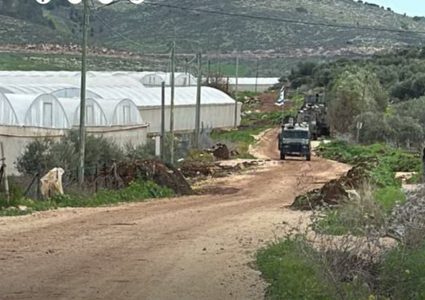 الاحتلال يهدم دفيئة زراعية في قرية الجلمة