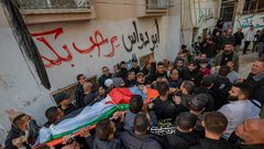 جانب من تشييع قمر مخيم نور شمس الـشهيد "محمد دواس"