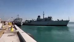 اصطدام سفينتين بريطانيتين بميناء في البحرين