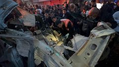 شهداء في استهداف الاحتلال لسيارة مدنية وسط محافظة رفح جنوب القطاع