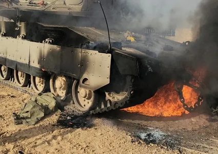 تدمير ناقلة جند وتفجير دبابة في خانيونس