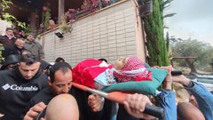 جماهير غفيرة تشيّع جثمان الشهيد الطفل يامن حسيتي في جنين