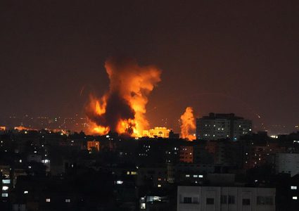 سلسلة غارات إسرائيلية مكثفة على جنوب قطاع غزة