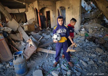 الركام الذي خلفه عدوان الاحتلال في رفح جنوب قطاع غزة