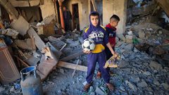 الركام الذي خلفه عدوان الاحتلال في رفح جنوب قطاع غزة.