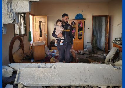 منزل عائلة عرسان في رفح بعد قصفه من قبل جيش الاحتلال