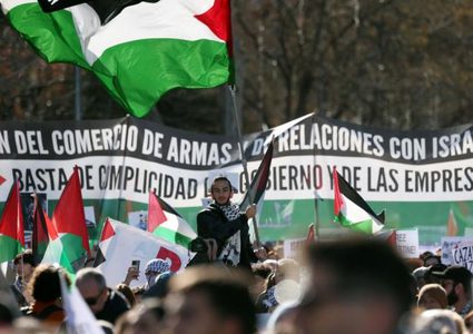 تظاهرات في مدن وعواصم أوروبية تنديدا بالعدوان على قطاع غزة