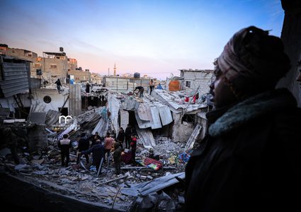 المنازل التي دمرها جيش الاحتلال في المجزرة التي ارتكبها في رفح الليلة الماضية