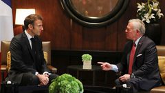 العاهل الأردني والرئيس الفرنسي: الهجوم  على رفح كارثي ويكون له تبعات إنسانية