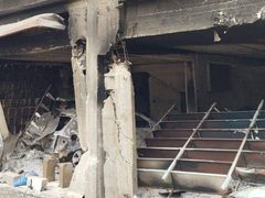 تدمير دار نشر ومكتبة في حي الشيخ رضوان في قطاع غزة جراء القصف المتواصل على غزة