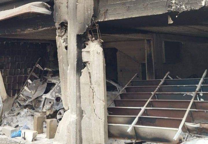 تدمير دار نشر ومكتبة في حي الشيخ رضوان في قطاع غزة جراء القصف المتواصل على غزة