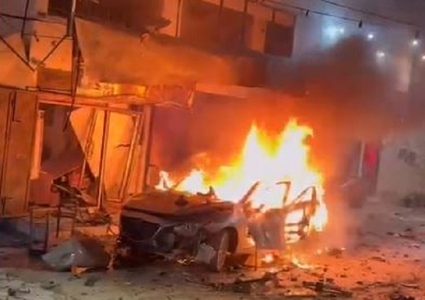 شهيد و4 إصابات بقصف سيارة بمخيم جنين