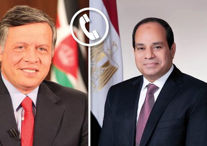 السيسي والعاهل الأردني يؤكدان رفضهما للتصعيد العسكري بقطاع غزة