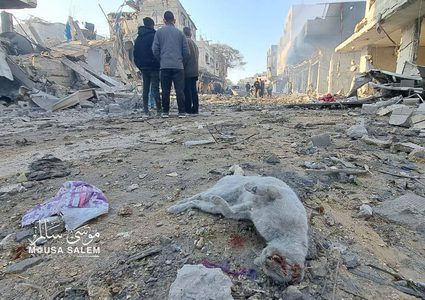 قصف مربع منازل بشارع الشيماء في بيت لاهيا أسفر عن عدد من الشهداء تحت  الركام