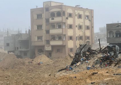 الدمار الذي طال منطقة معن وبني سهيلا ومنطقة الجامعة الإسلامية شرق خان يونس