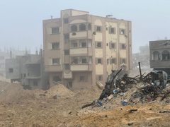 الدمار الذي طال منطقة معن وبني سهيلا ومنطقة الجامعة الإسلامية شرق خان يونس بعد انسحاب آليات الاحتلال منها.
