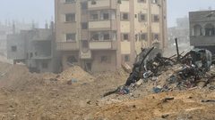 الدمار الذي طال منطقة معن وبني سهيلا ومنطقة الجامعة الإسلامية شرق خان يونس