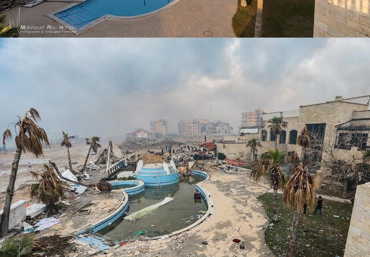 أكبر فنادق غزة... ما قبل وما بعد 7 أكتوبر