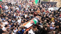 تشييع الشهداء الثلاثة في محافظة طوباس