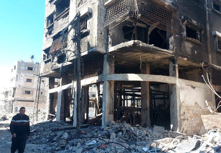 آثار الدمار في المنازل والشوارع والبنية التحية جراء توغل الاحتلال في حي الزيتون