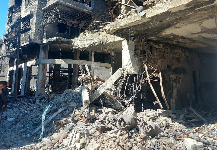 آثار الدمار في المنازل والشوارع والبنية التحية جراء توغل الاحتلال في حي الزيتون