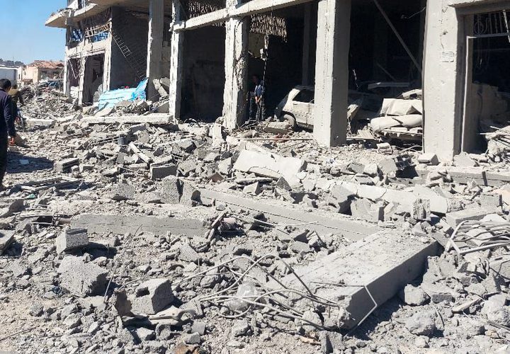 آثار الدمار في المنازل والشوارع والبنية التحية جراء توغل الاحتلال في حي الزيتون