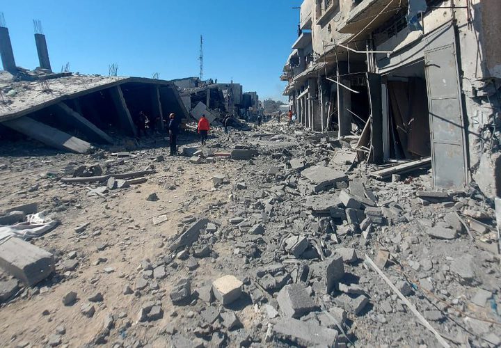 آثار الدمار في المنازل والشوارع والبنية التحية جراء توغل الاحتلال في حي الزيتون