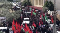 نابلس: تشييع جثمان الشهيد بشار حنني إلى مثواه الأخير