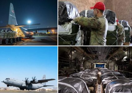 5 إنزالات جوية أردنية أميركية مشتركة على قطاع غزة