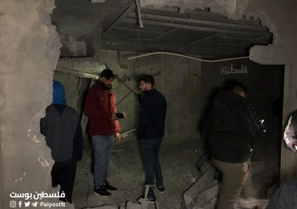 نابلس: الاحتلال يفجر منزل الشهيد معاذ المصري