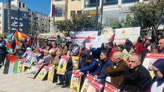 اعتصام إسنادي للمعتقلين في ساحة مركز البيرة الثقافي