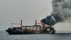 حريق على متن ناقلة بضائع وفقدان طاقمها في البحر الأحمر