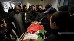 من وداع الشهيد نور الدين إبراهيم ياسين (18 عاما) من قرية دير أبو ضعيف بجنين